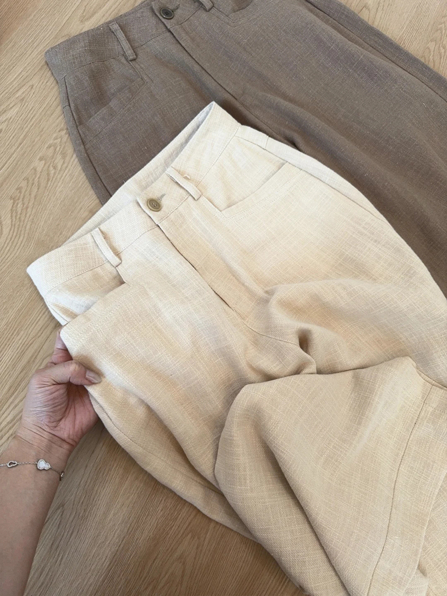 Women's High-End Cotton Linen Casual Pants Spring Summer 2026 New Loose Slimming Lightweight Straight Leg - Image 3