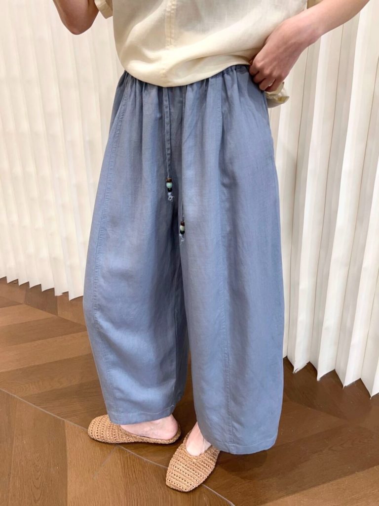 Women's Summer Linen Wide-Leg Pants - High Waist Loose Fit