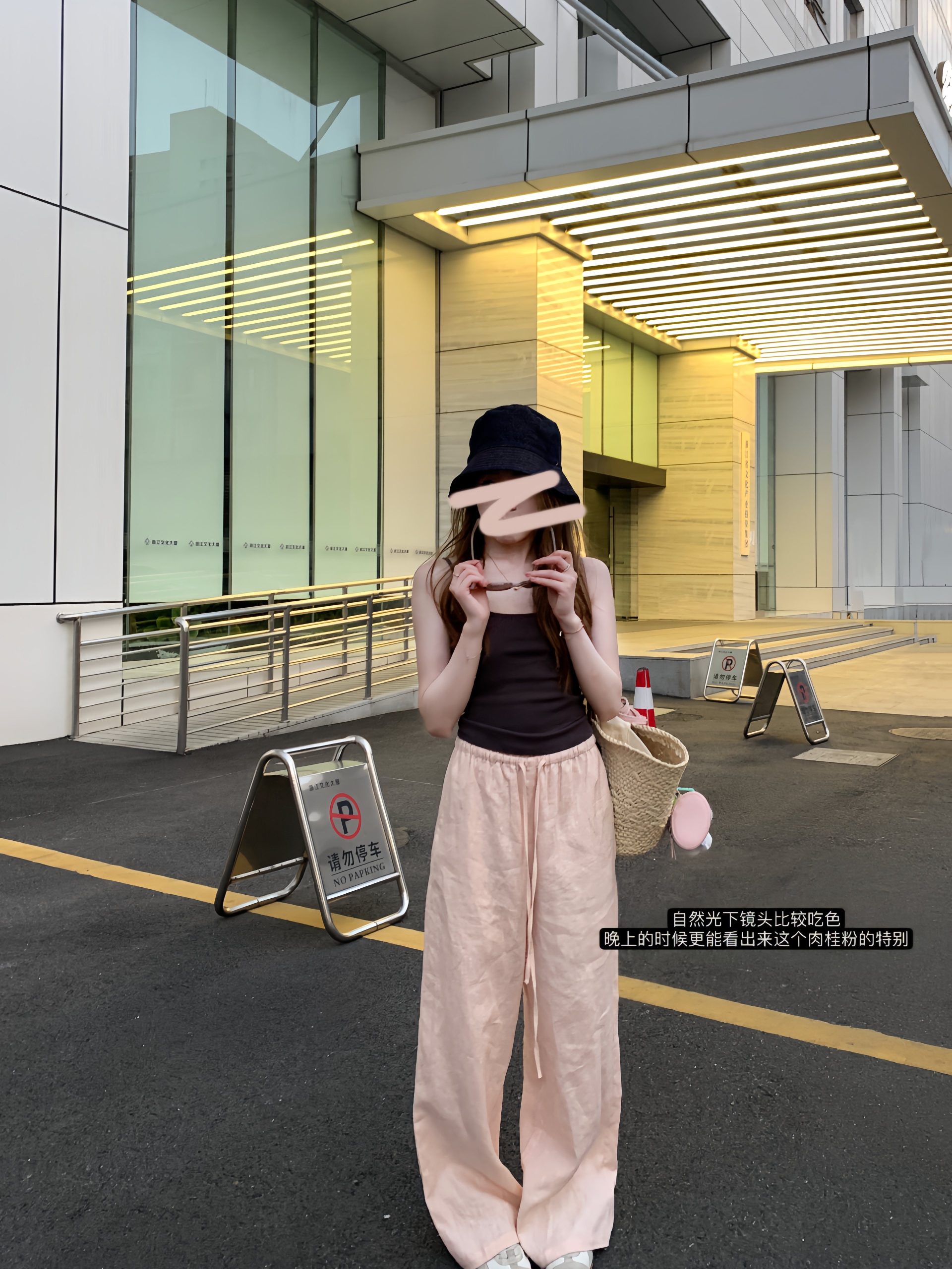 Macaron Summer Breathable Linen Pants Minimalist Narrow Waist Casual Floor-Length Pants - Image 3